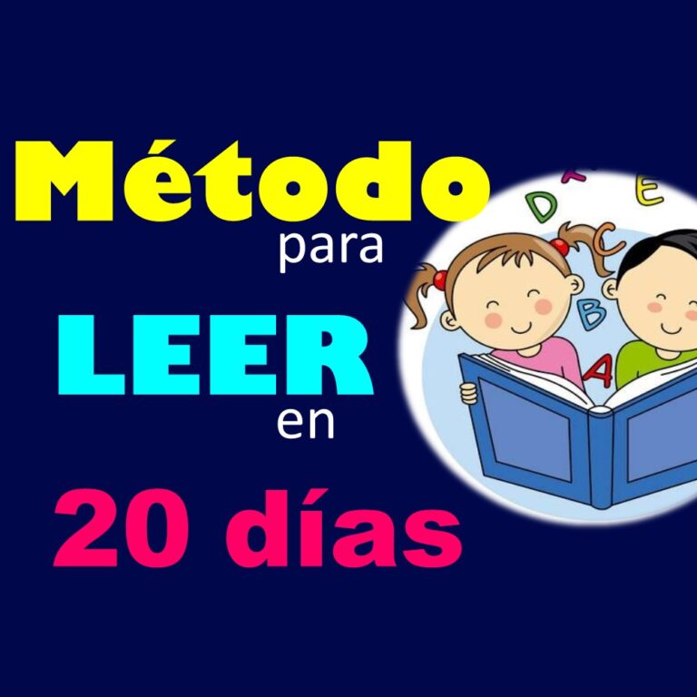 Método de lectoescritura para que los niños(as) aprendan a leer en 20 días
