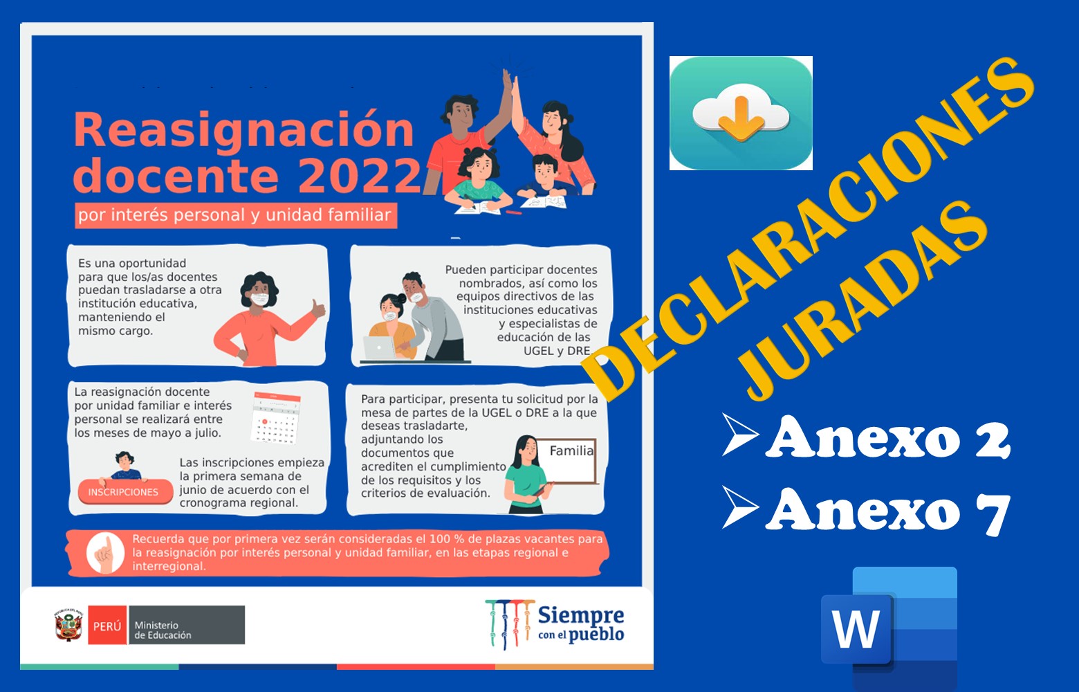 Declaraciones juradas para la reasignación y/o permuta docente 2022