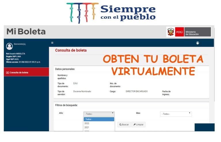 ¿Cómo obtener la boleta de pago virtualmente?