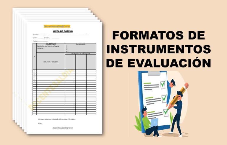 formatos de instrumentos de evaluacion