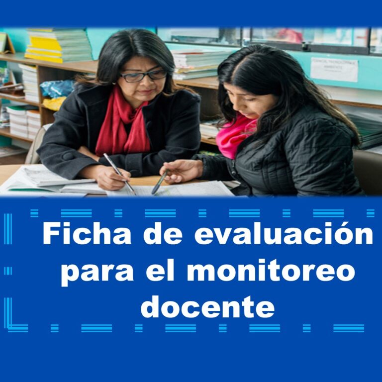 Ficha de evaluación para el monitoreo docente