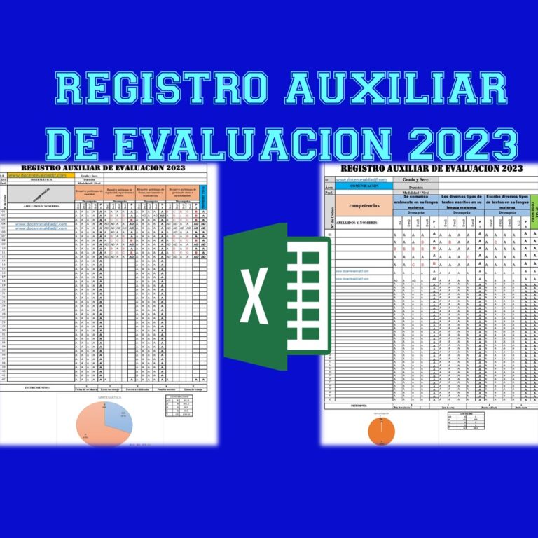 Registro auxiliar de evaluación automatizado para inicial primaria y secundaria