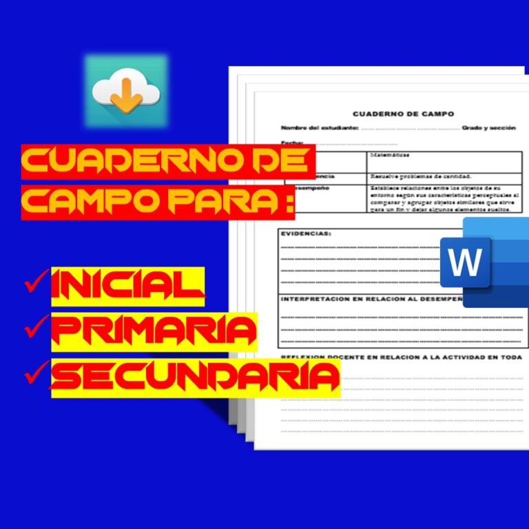 Cuaderno de campo para inicial primaria y secundaria