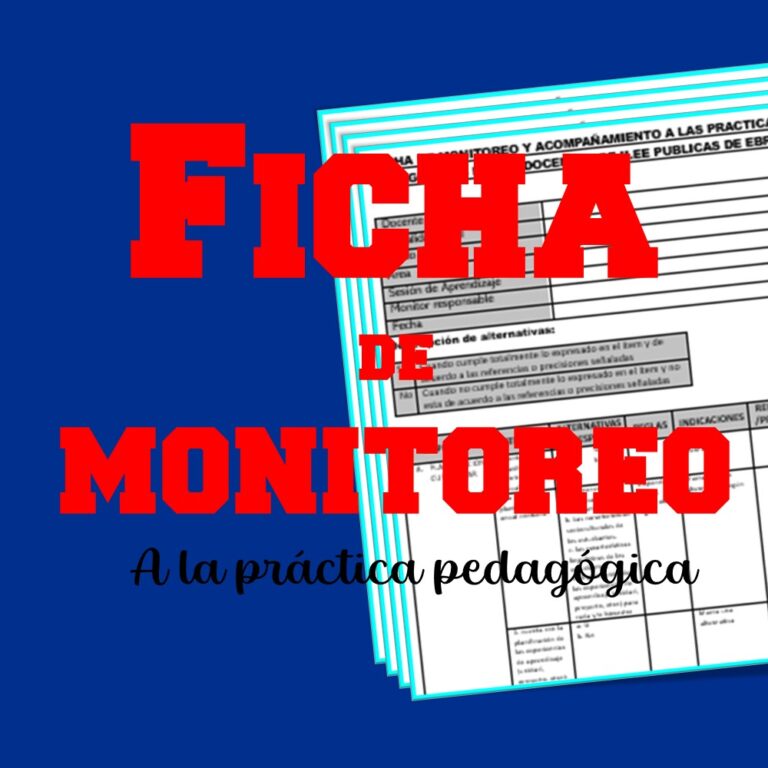 Ficha de monitoreo y acompañamiento a la practica pedagógica de los docentes