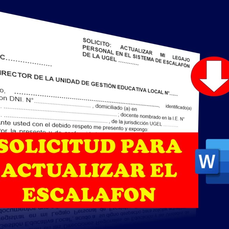 Solicitud para actualizar el escalafón