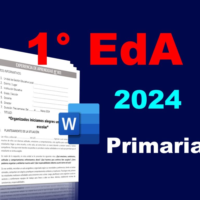 Experiencia de aprendizaje para primaria 2024