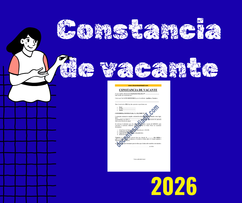 Constancia de vacante 2026