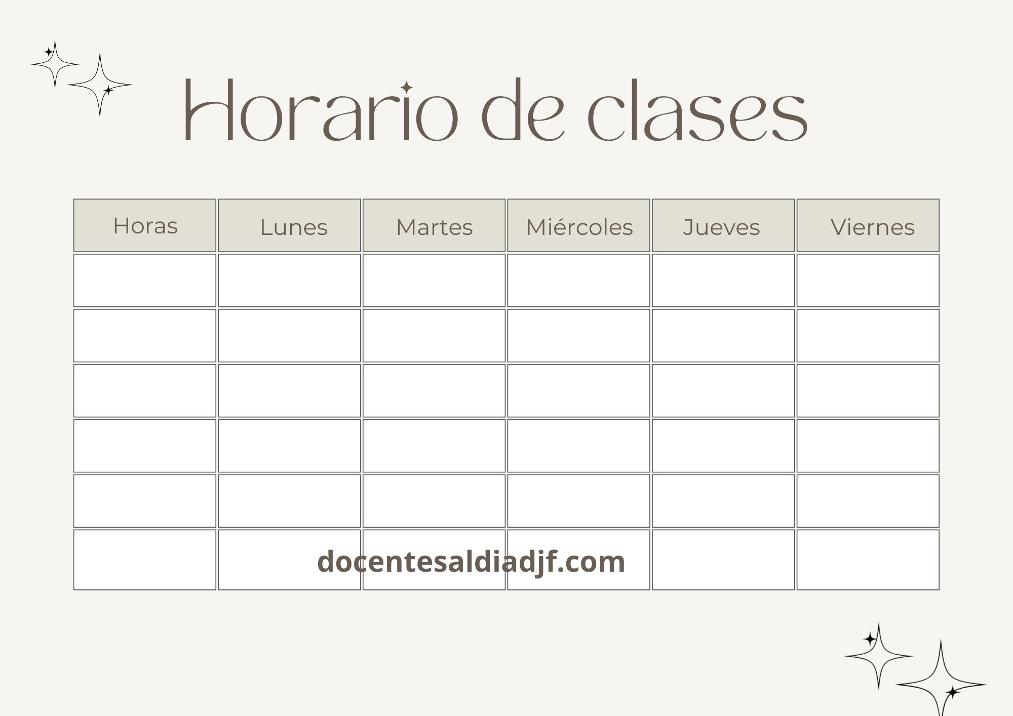 Horario escolar 2026