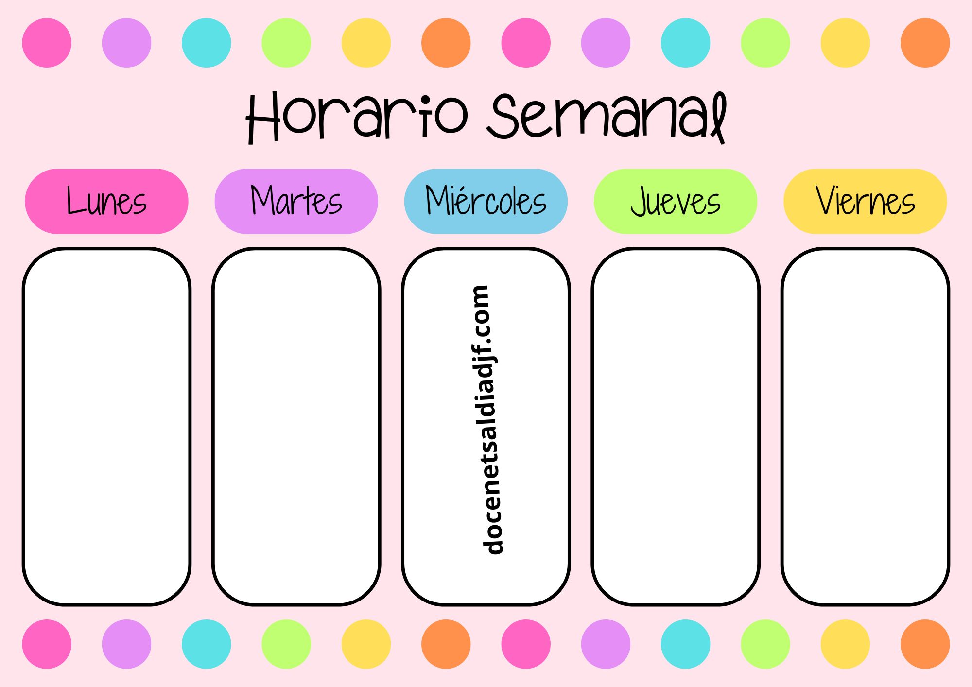 Horario escolar 2026