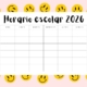 Horario escolar 2026 plantillas para descargar