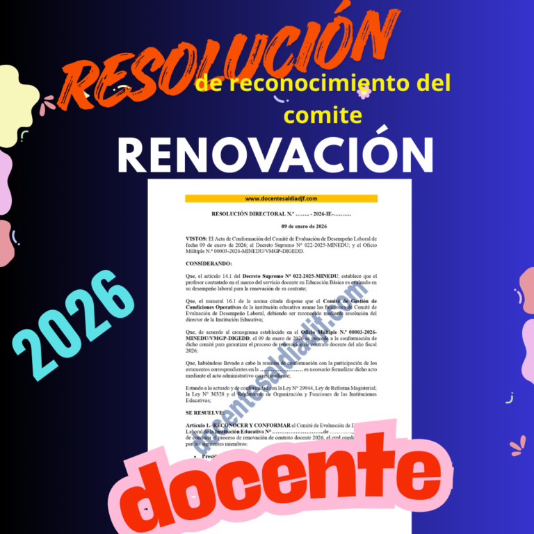 RESOLUCION DE RENOVACION DOCENTE