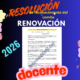 RESOLUCION DE RENOVACION DOCENTE