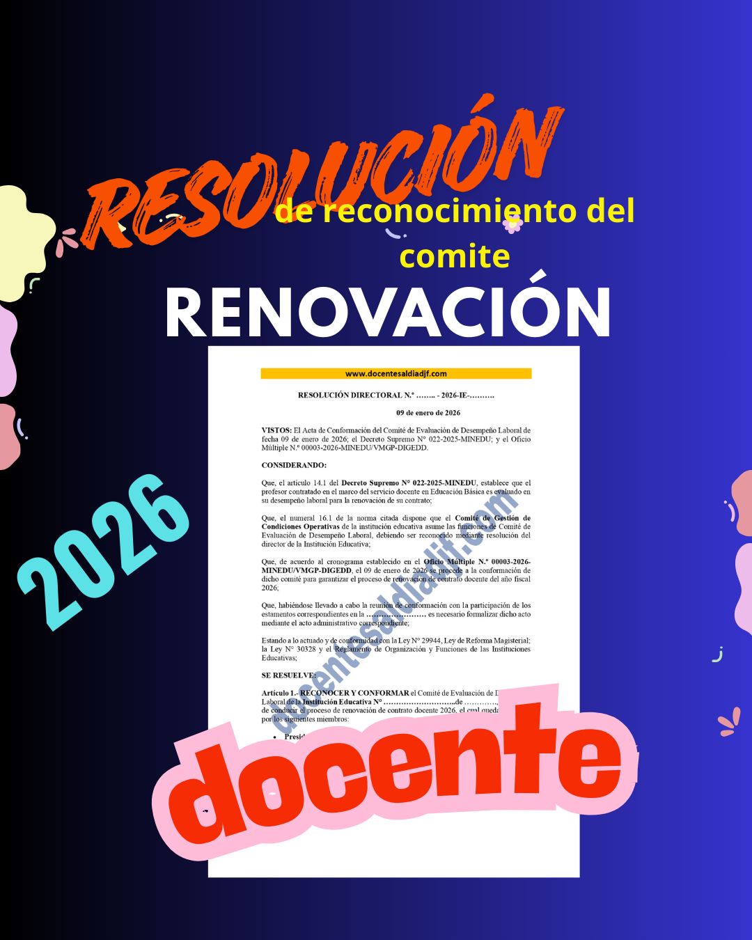 RESOLUCION DE RENOVACION DOCENTE